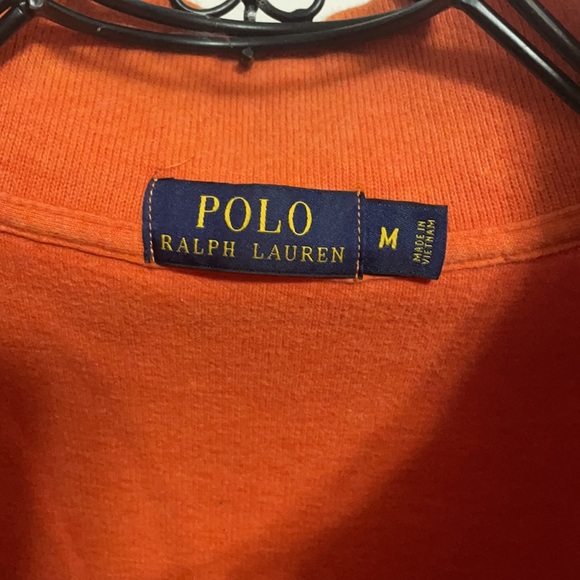 Men’s 3/4 zip soft sweater Polo by Ralph Lauren (Medium) Fall Orange - Picture 2 of 5